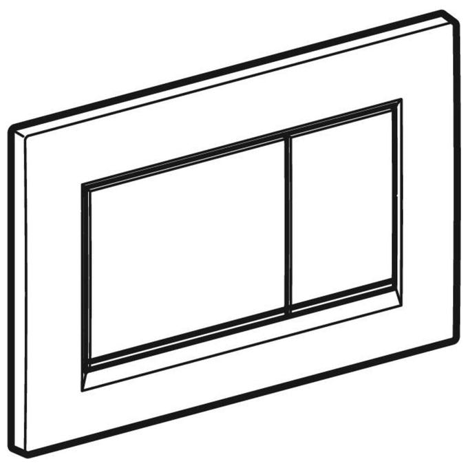 Geberit Sigma30 Placca 2 Tasti Bianco-Cromo-Bianco