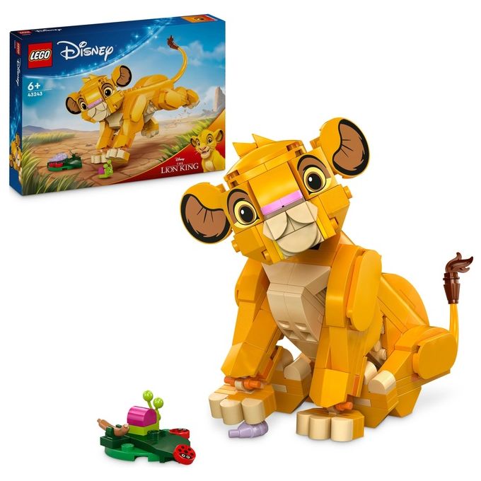 LEGO Disney Simba il Cucciolo del Re Leone Giochi di Fantasia per Bambini e Bambine da 6 Anni Personaggio Giocattolo Costruibile con Parti Snodabili dal Film d'Animazione Idea Regalo 43243