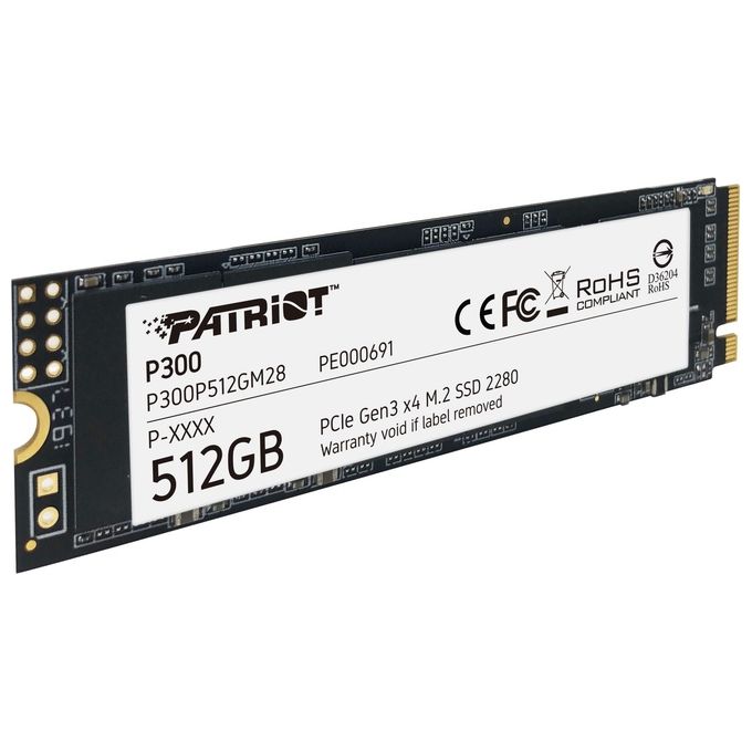 Patriot P300 M.2 Pcie Gen 3 x4 512Gb Ssd a Basso Consumo