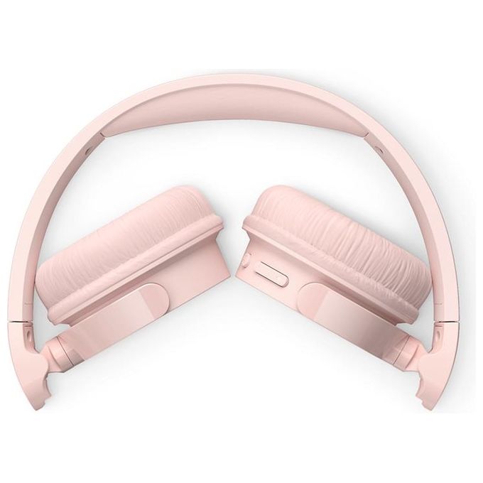 Philips TAH4209PK Cuffie On-Ear wireless bluetooth leggere con isolamento acustico passivo - 55 ore di riproduzione suono naturale chiamate chiare bassi dinamici 2 ore di carica USB-C- Rosa