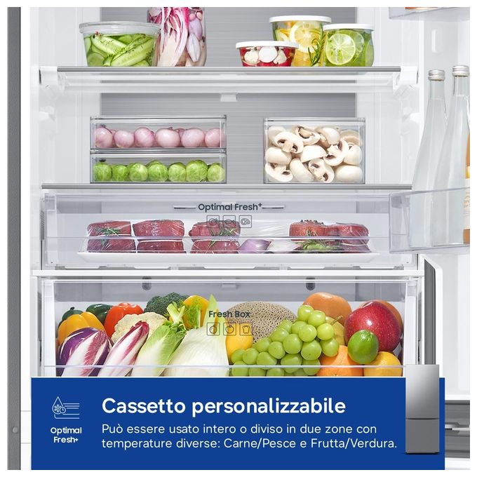 Samsung RB53DG706CS9 Frigorifero Doppia Porta Libera Installazione 538 Litri Classe Energetica C Metallico-Acciaio Inossidabile