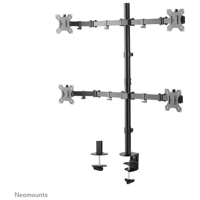 Neomounts by Newstar FPMA-D550D4BLACK Supporto da Scrivania Full Motion per Schermi 13-32'' Nero
