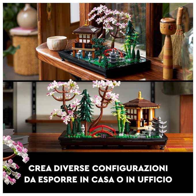 LEGO Icons 10315 Il Giardino Tranquillo, Kit Giardino Botanico Zen per Adulti con Fiori di Loto, Regalo per Donna e Uomo