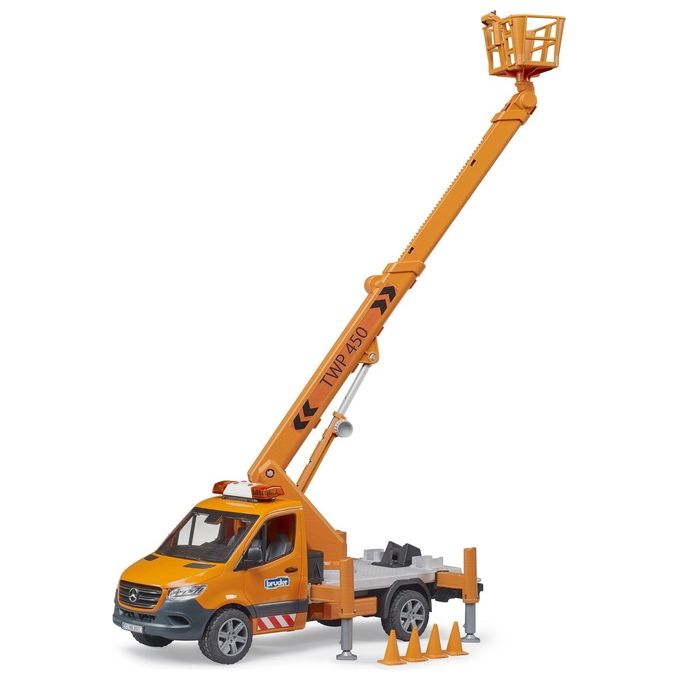 Bruder Mb Sprinter Piattaforma Aerea con Luci e Suono