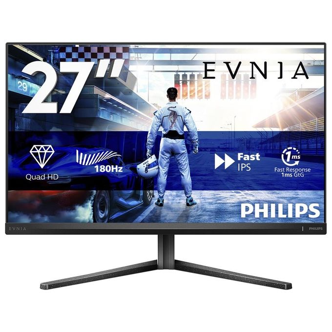 Philips Evnia 27M2N5500 Monitor Gaming QHD da 27'' 180 Hz FreeSync Prem. G-Sync comp. HDR400 (2560x1440 1 ms HDMI DisplayPort) nero-grigio