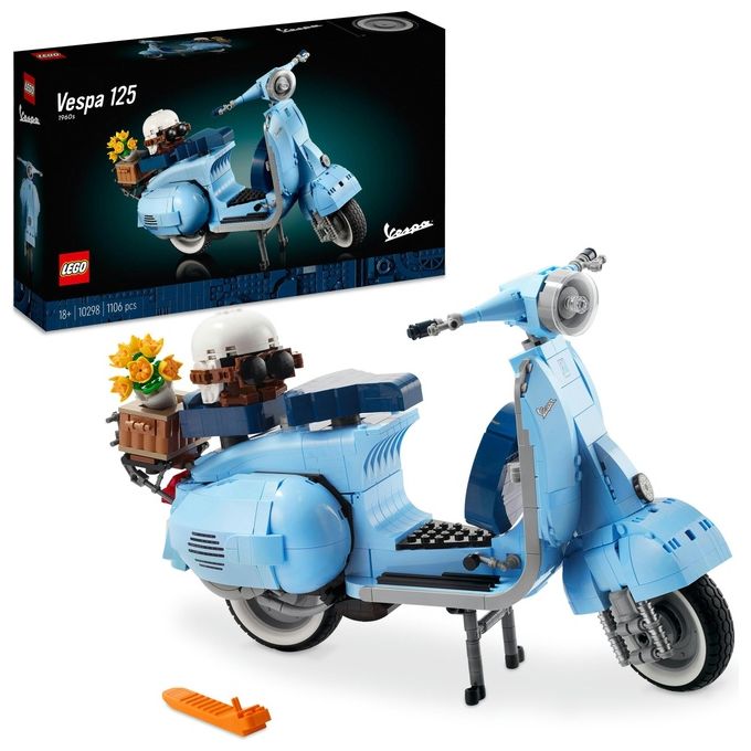 LEGO Icons 10298 Vespa 125, Set in Mattoncini, Modellismo Adulti, Replica Piaggio Anni 60, Idea Regalo, Hobby Creativo