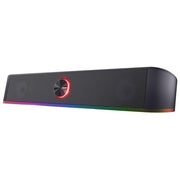 Trust  Gaming GXT 619 Thorne Soundbar PC Illuminata RGB, 12W, Casse PC, Stereo Speaker con Illuminazione Regolabile, Alimentazione USB, Jack AUX 3.5 mm, per Computer, Laptop, TV - Nero