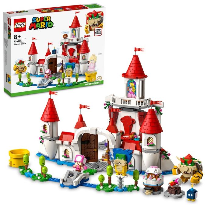 LEGO 71408 Super Mario Pack Espansione Castello di Peach 1216 pezzi 5 personaggi inclusi (48x37x9 5 cm) colore Nero