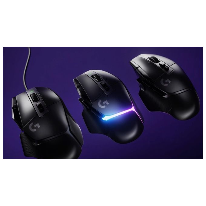 Logitech G G502 X Mouse Gaming Cablato - Switch Principali Ottico-Meccanici Ibridi LIGHTFORCE, Sensore per Gaming HERO 25K, Compatibile con PC - macOS-Windows - Nero