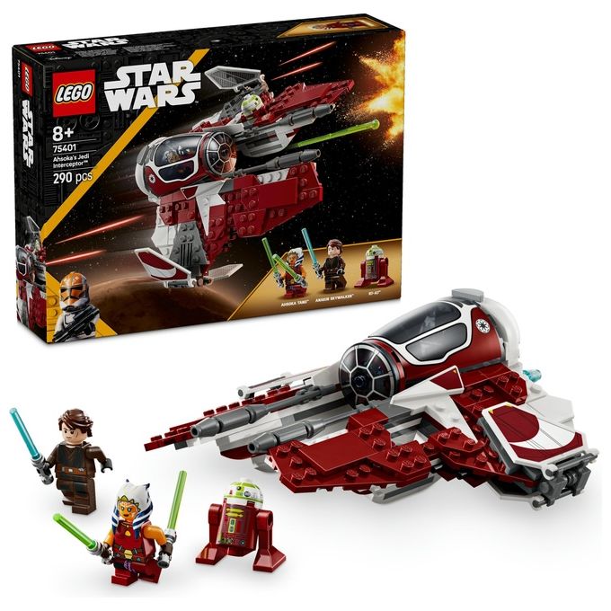 LEGO, Interceptor Jedi di Ahsoka, Star Wars, Include 2 Minifigure, 290 Pezzi