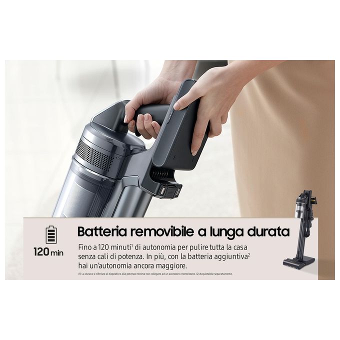 Samsung VS20C9554TK Scopa Elettrica Senza Fili Jet 95 Complete Extra 210W