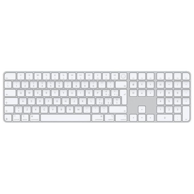 Apple, Magic Keyboard con Touch ID e tastierino numerico, Italiano, Tasti bianchi