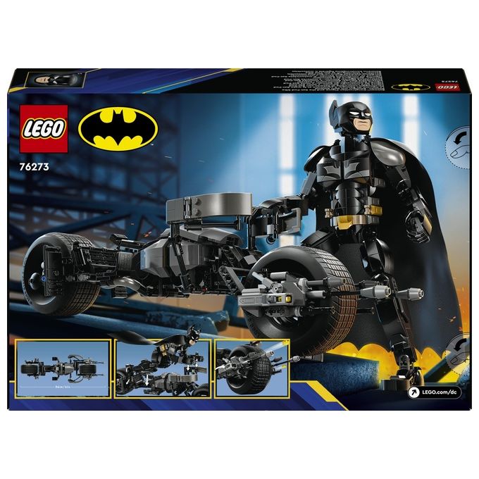 LEGO DC Il Personaggio Costruibile di Batman con Bat-Pod Moto e Action Figure Giocattolo da Il Cavaliere Oscuro da Costruire Regalo da Supereroi per Bambini Bambine e Adulti da Collezione 76273