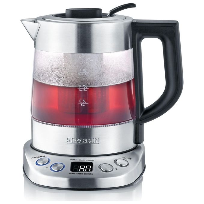 Severin WK 3473 Bollitore Elettrico per The-Acqua in Vetro 1 Litro