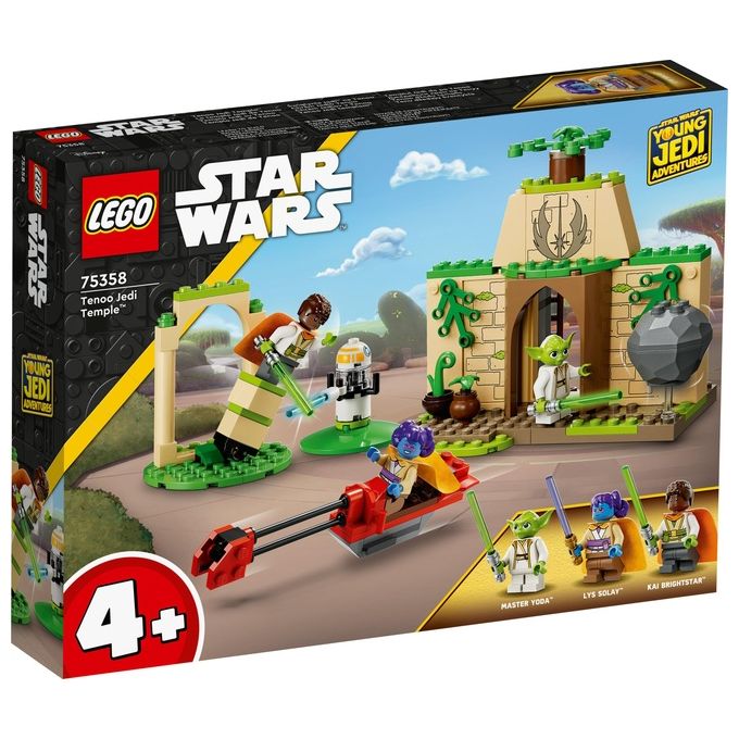 LEGO Star Wars 75358 – Tempio Jedi su Tenoo, Set da Costruzione 124 Pezzi con Maestro Yoda, Lys Solay, Kai Brightstar, Droide T-10 e Speeder Bike, Eta' 4+