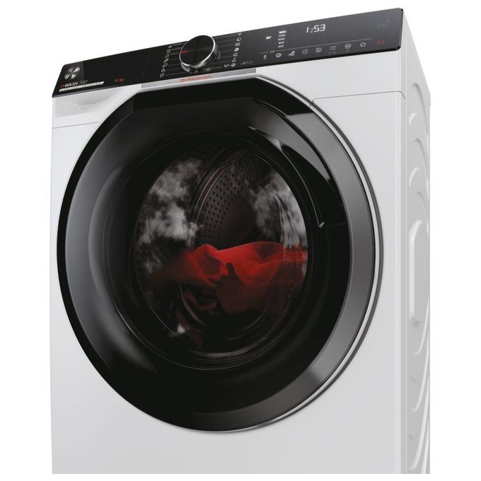 Hoover H-WASH 700 H7W 610MBC-S - Lavatrice a carica frontale 10 kg, 1600 rpm, Classe A, Motore Inverter, Programma Auto Care, (85x60x57 cm), Bianco