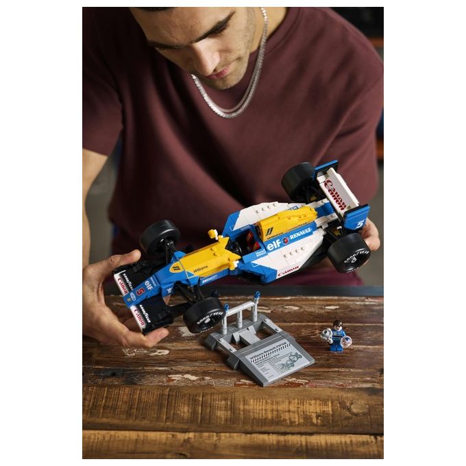 LEGO Icons Williams Racing FW14B e Nigel Mansell - Modellino di Auto F1 da Costruire con Minifigure del Pilota da Collezione, Trofeo e Supporto da Esposizione, Idea Regalo Adulti, Uomo o Donna 10353