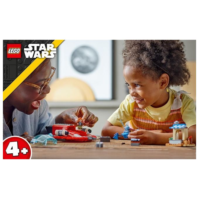 LEGO Star Wars 75384 The Crimson Firehawk, Starter Set con Astronave Giocattolo, Speeder Bike e 3 Personaggi, Regalo Bambini 4+