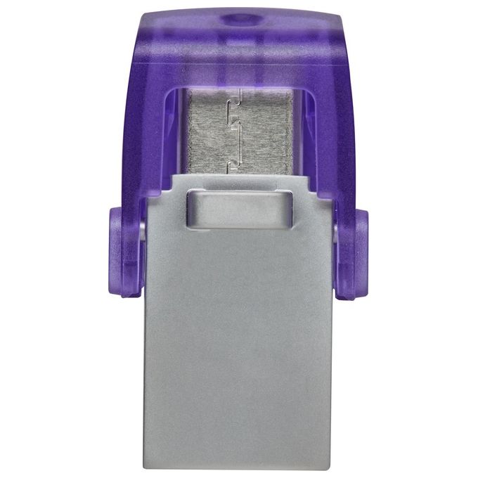 Kingston Technology DataTraveler microDuo 3C Chiavetta USB 256Gb Acciaio Inossidabile-Porpora