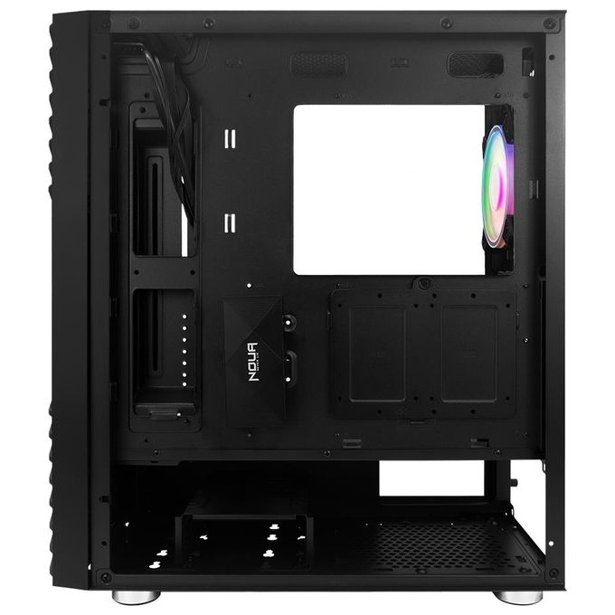 Noua Ne-o F18 Nero Caso ATX per PC Gaming con Supporto E-ATX Ventola PWM ARGB e Pannello Laterale in Vetro Temperato