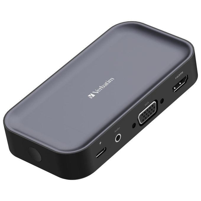 Verbatim Share my Screen Adattatore per Display Wireless USB-C 1080P con Hub
