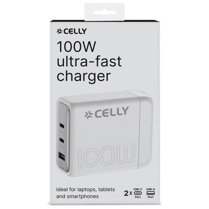 Celly Powerstation 2 Usb-CUsb-A 100W Gan