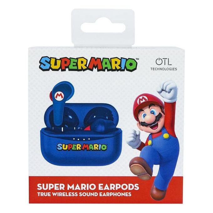 4Side Super Mario Blue Earpods Auricolari