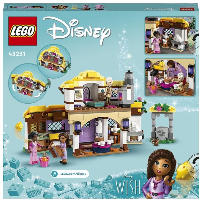 LEGO Disney Wish 43231 Il Cottage di Asha, Casa delle Bambole Giocattolo dal Film Wish, Idea Regalo per Bambine e Bambini