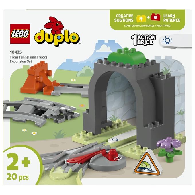 LEGO Espansione Tunnel e Binari Ferroviari 10425 Duplo Town Set Costruzioni Interattivo per Bambini