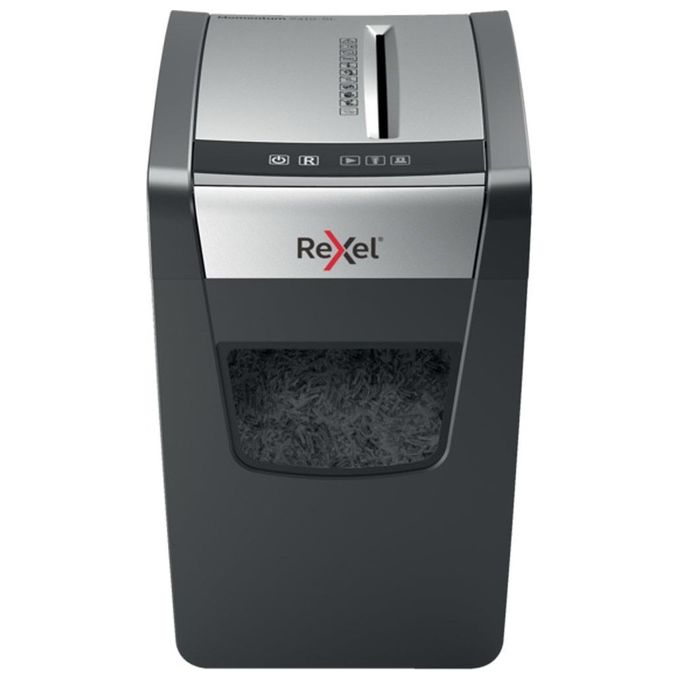 Rexel Momentum X410-sl Slimline Distruggi Documenti Particle-Cut Shredding Nero-Grigio
