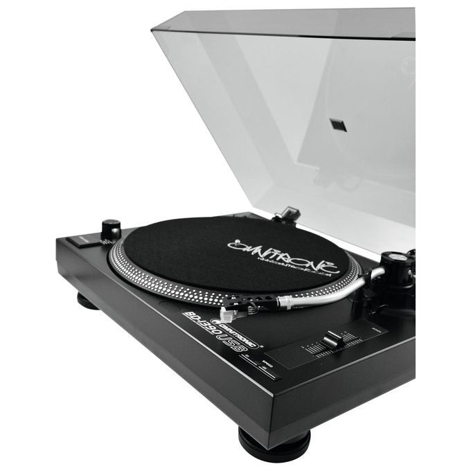 Omnitronic Bd-1390 Piatto per Dj con Trasmissione a Cinghia Nero