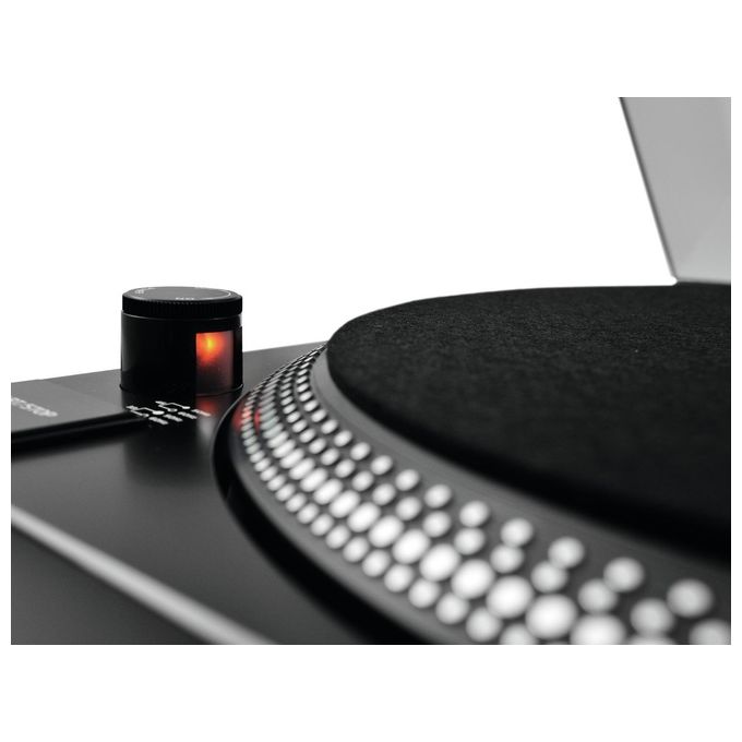 Omnitronic Bd-1390 Piatto per Dj con Trasmissione a Cinghia Nero