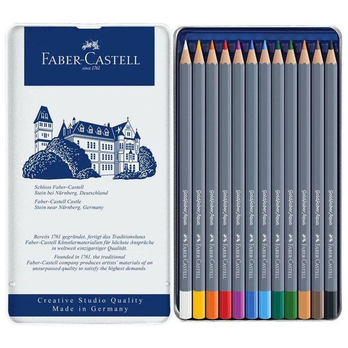 Faber Castell Confezione 12 Matite Aqua Colori Assortiti
