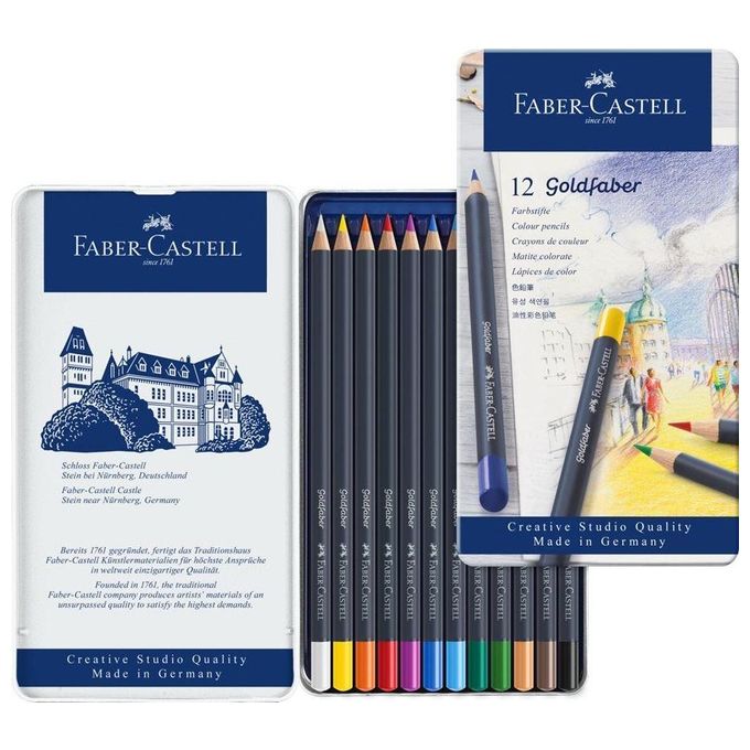 Faber Castell Confezione 12 Matite Colorate Permanenti Metal