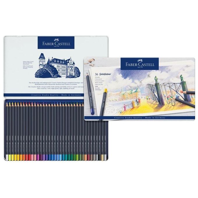 Faber Castell Confezione 36 Matite Colorate Goldfaber Metal