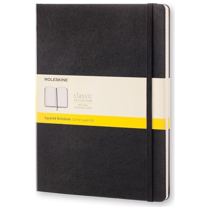Moleskine Taccuino XL Rigido a Quadretti Nero