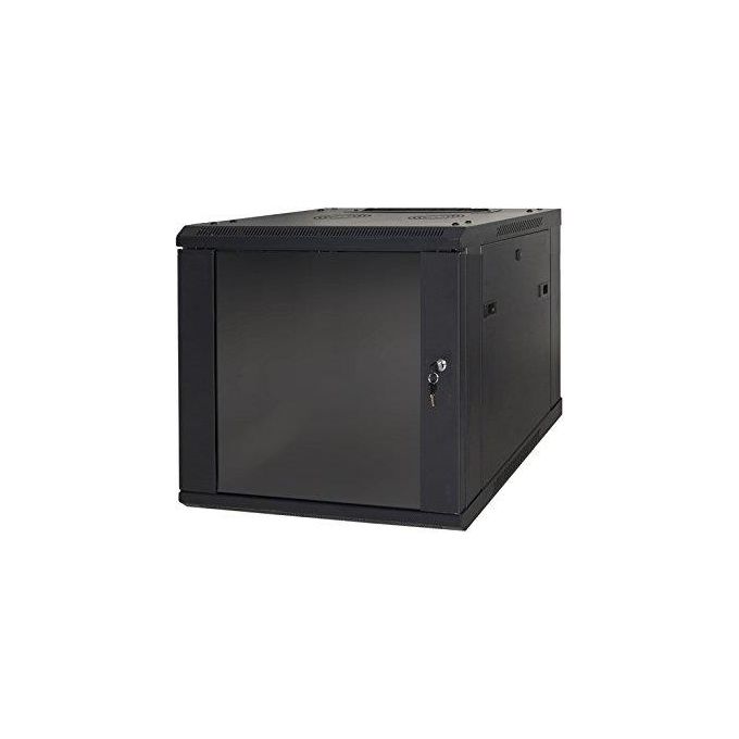 Link armadio rack 19 6 unita da muro (a) 370 x (l) 600 x (p) 450 nero disassemblato