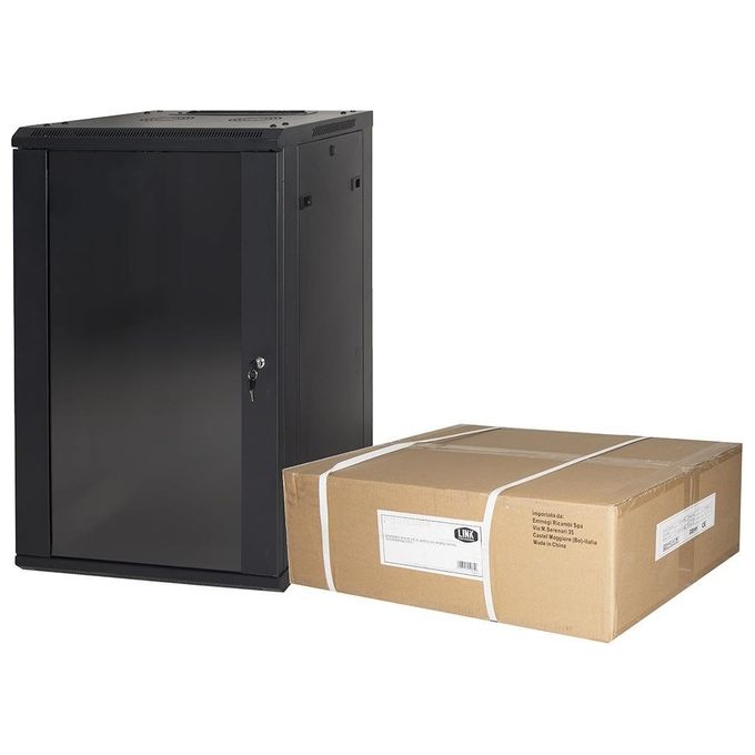 Link LK1918UNF Armadio rack 19'' 18 unita' da muro 905x600x450mm nero disassemblato