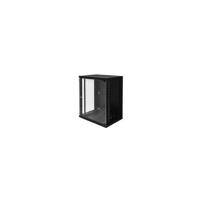 Link armadio 15 unita' da muro per reti (a)750 x (l)540 x (p) 450 mm colore nero