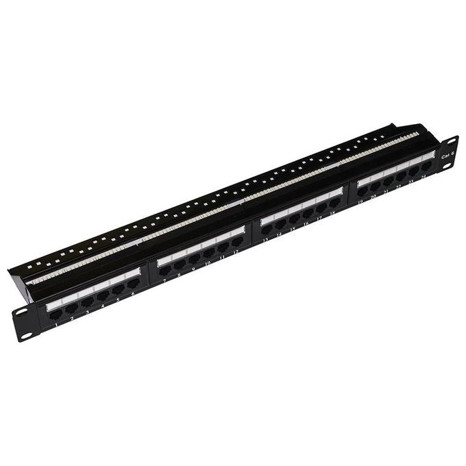 Link pannello patch 19 non schermato utp 24 porte 8 poli rj45 per reti categoria 6 nero