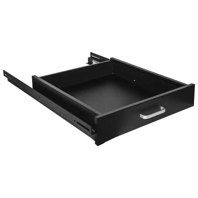 Link cassetto estraibile per armadi rack 19 nero profondita 650mm