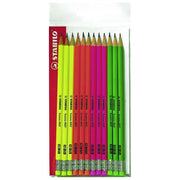 Matita in grafite - STABILO Swano fluo - Pack da 12 - Colori assortiti