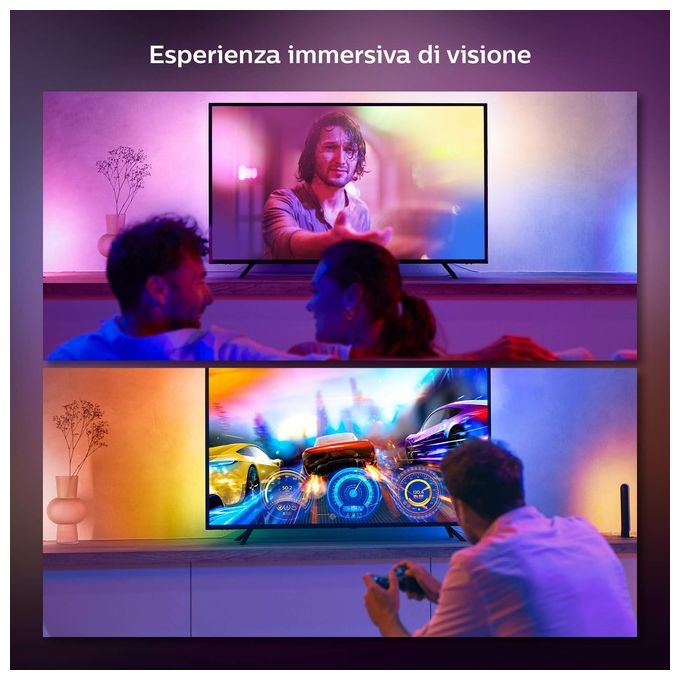 Philips Hue White And Color Ambiance Play Gradient Lightstrip 75 Pollici per Illuminazione Smart Casa e Arredamento