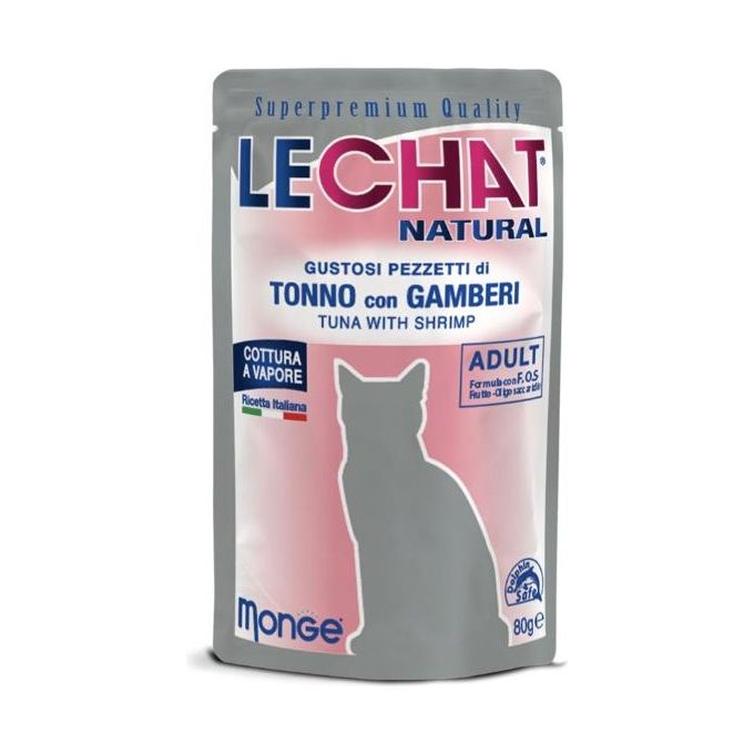 Monge Alimento Gatti Tonno-Gamberetti Busta 80gr