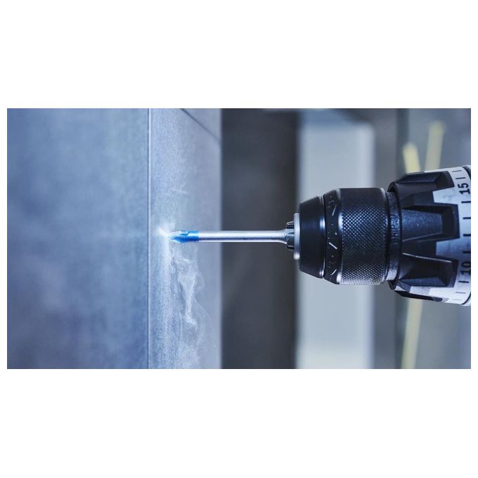 Bosch 2608900595 EXPERT Set di Punte HEX-9 HardCeramic per Piastrelle Dure e Tegole 5 6 8 mm Foratura a Secco Durata Fino a 10 Volte Superiore colore Nero