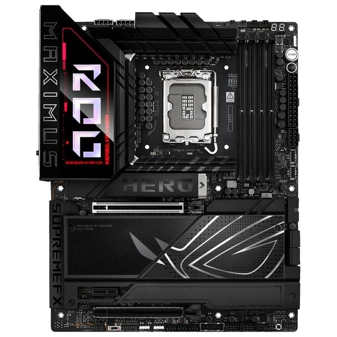 ASUS ROG Maximus Z890 Hero Scheda Madre Intel ATX 22122 Fasi di Alimentazione Slot DDR5 PCIe 5.0 GPD di Nuova Generazione 6 Slot M.2 WiFi 7 AI Overclocking Slot PCIe Q-Release Slim