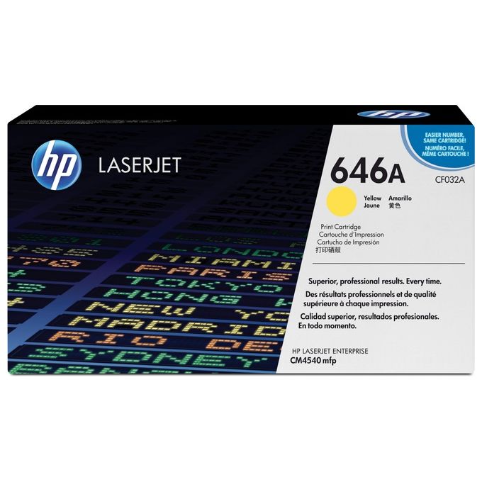 Hp toner giallo 12500 pagine per clj cm4540