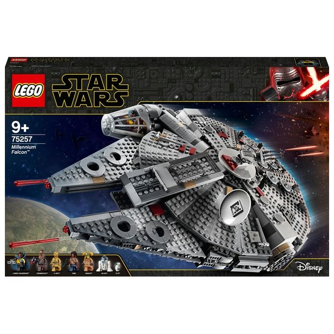 LEGO 75257 Star Wars Millennium Falcon Giocattolo da Costruire con 7 Minifigure e 1353 Pezzi colore Nero
