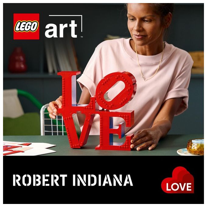 LEGO Art LOVE, Modellino da Costruire Iconica Scultura Pop di Robert Indiana, Hobby Creativo per Adulti, KIT_ Modellismo da Collezione, Idea Regalo Donna, Uomo, Fidanzamento e Anniversario 31214