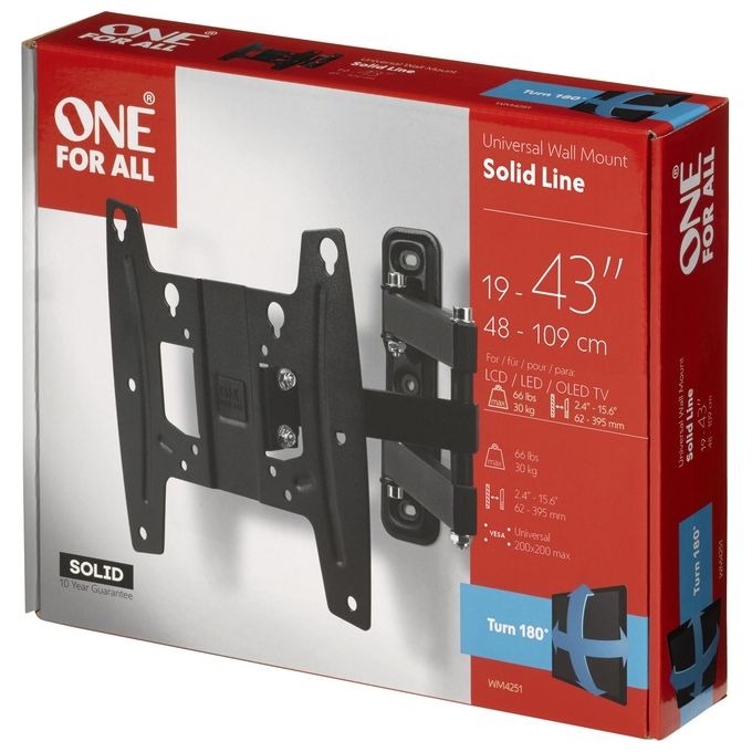 One for All WM4251 Supporto Murale per Tv 42'' Solid Turn 180 Gradi